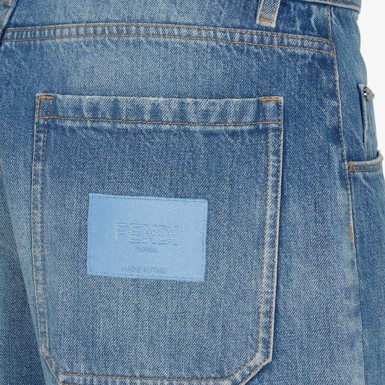 Sizing FENDI SS23 蓝色流苏口袋休闲短裤 FLP307AN4WF0QG0