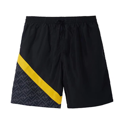 FENDI SS23 Colorblock Drawstring Swim Shorts Black FXB134AN69F1KRX