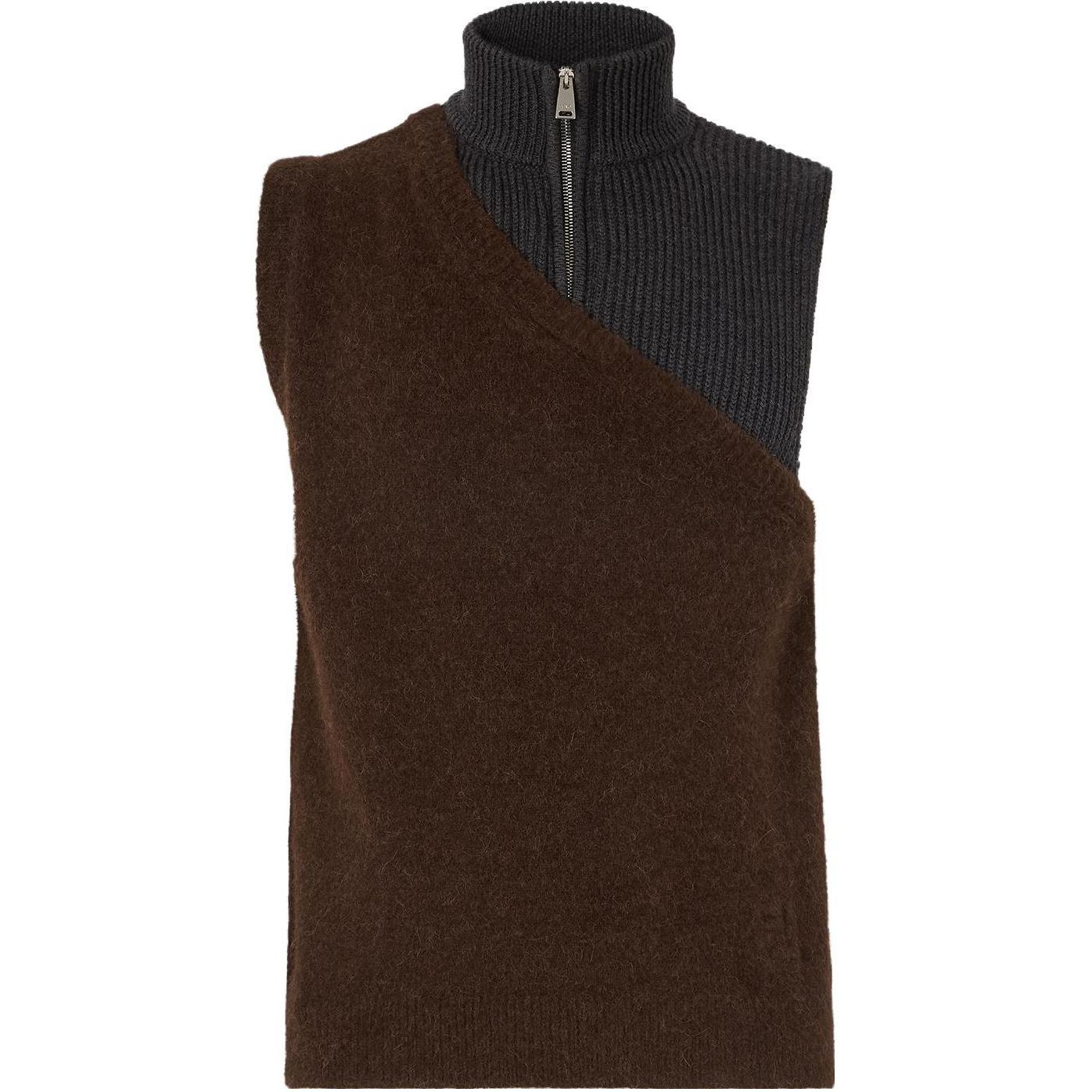 FENDI SS23  Colorblock Half-Zip High-Neck Casual Vest. FZC453APP4F1M0V