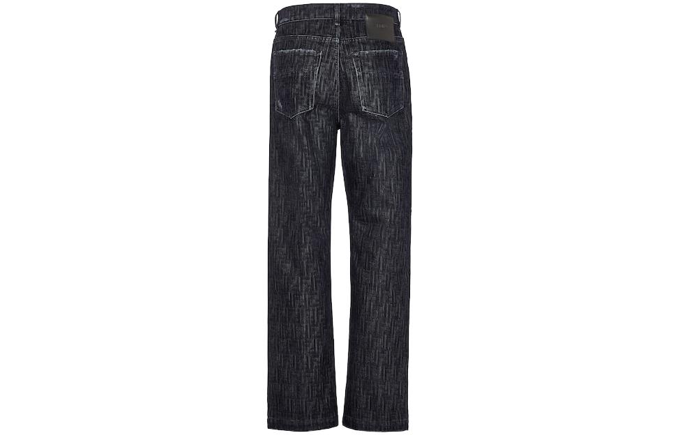 Lookbook 芬迪 SS23 深蓝色复古字母直筒拉链口袋牛仔裤 FLP302APSWF0QG0