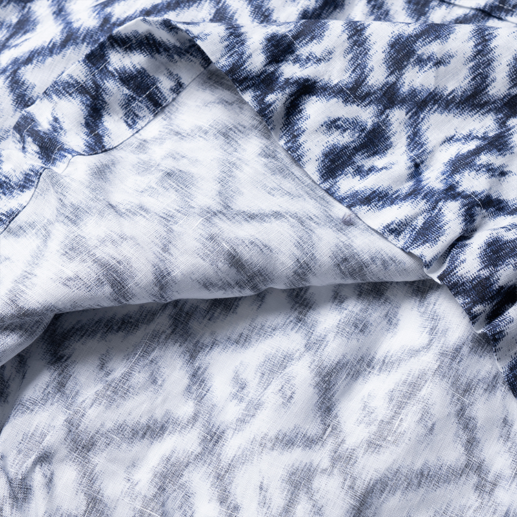 Sizing FENDI SS23  Geometric Print Button-Up Pullover Long Sleeve Shirt Blue FS1092AN0KF0V6W