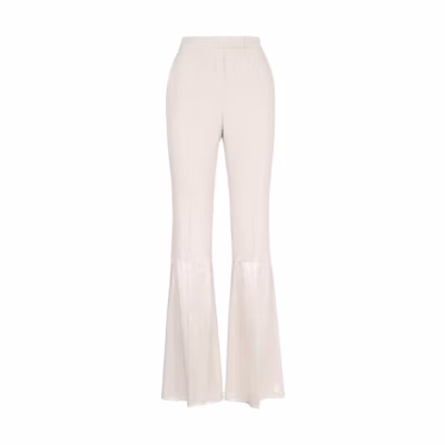 FENDI SS23 High-Waist Flared Trousers Beige FR6455ANQ4F084J