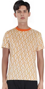 펜디 SS23 오렌지 모노그램 프린트 반팔 캐주얼 티셔츠. FAF682AN66F1KRO Shop 펜디 SS23 오렌지 모노그램 프린트 반팔 캐주얼 티셔츠. FAF682AN66F1KRO