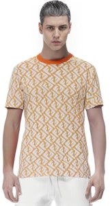 펜디 SS23 오렌지 모노그램 프린트 반팔 캐주얼 티셔츠. FAF682AN66F1KRO Details for 펜디 SS23 오렌지 모노그램 프린트 반팔 캐주얼 티셔츠. FAF682AN66F1KRO