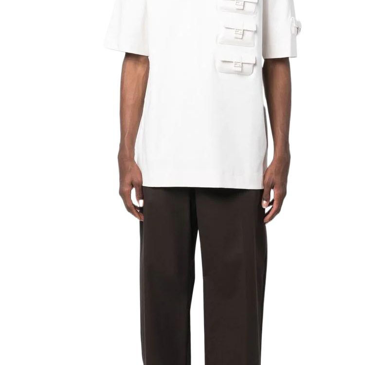 FENDI SS23  Plain Pocket White Short Sleeve T-Shirt. FY1179AM77F1J7C 圖 6