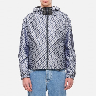FENDI SS23 Silver Blue Logo Print Full-Zip Hoodie Jacket. FAA890AN62F1KRN Shop FENDI SS23 Silver Blue Logo Print Full-Zip Hoodie Jacket. FAA890AN62F1KRN