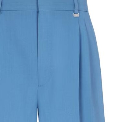 펜디 SS23 솔리드 플리츠 루즈핏 스트레이트 반바지 블루. FB0695AMYTF0QR0 Details for 펜디 SS23 솔리드 플리츠 루즈핏 스트레이트 반바지 블루. FB0695AMYTF0QR0