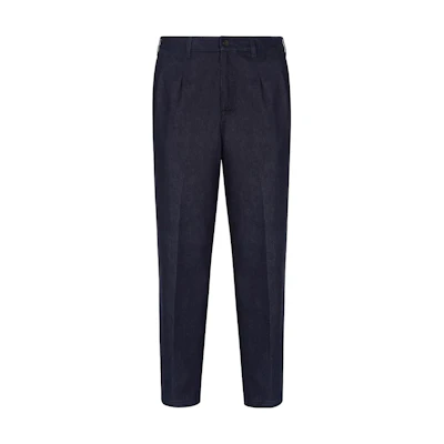 FENDI SS23 Straight-Leg Solid Logo Patch Jeans Blue. FLP287AIZBF0QG0