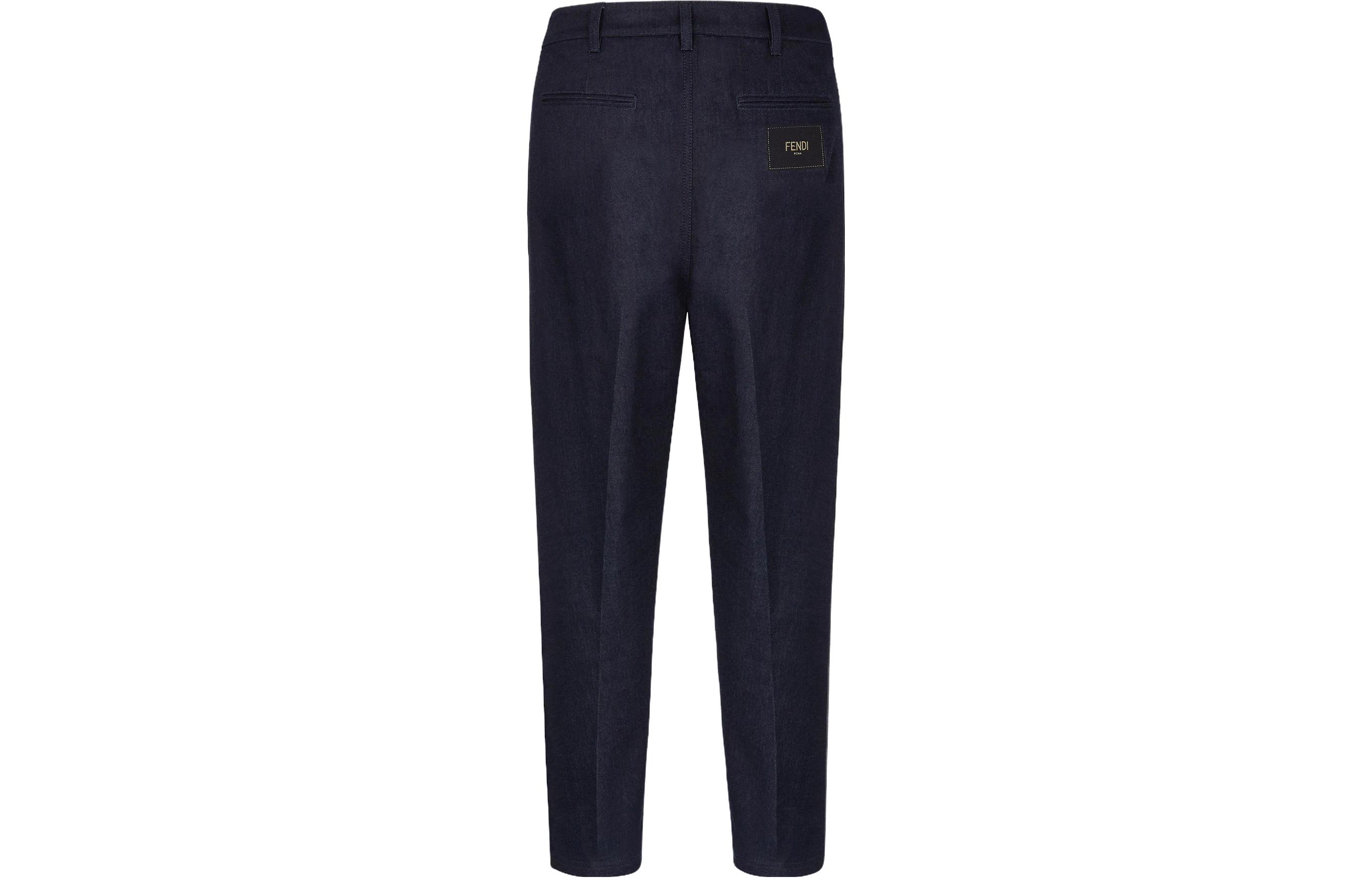 Lookbook FENDI SS23 Jeans Azul Rectos con Logo Patch. FLP287AIZBF0QG0