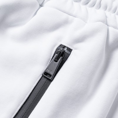 FENDI SS23 White Bermuda Shorts with Logo Print and Elastic Drawstring. FAB656AN67F1KRQ Details for FENDI SS23 White Bermuda Shorts with Logo Print and Elastic Drawstring. FAB656AN67F1KRQ