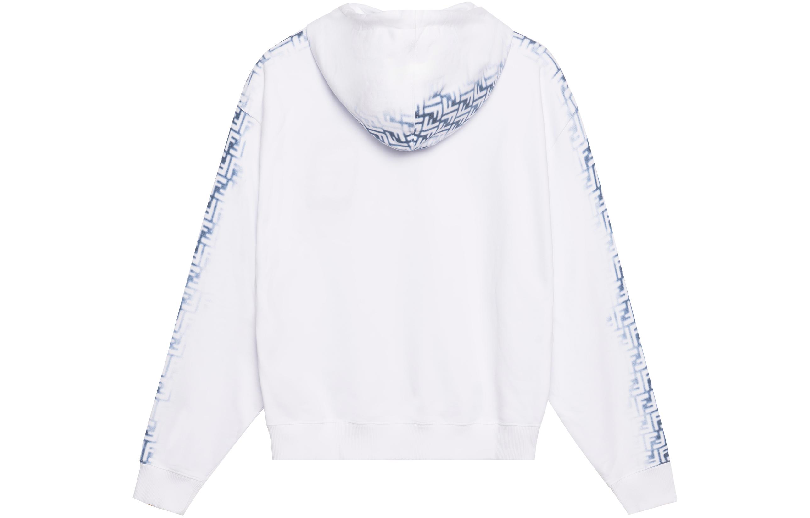 Lookbook FENDI 2023春夏 白色连帽衫带logo印花和抽绳设计. FY1193AN22F0QR0