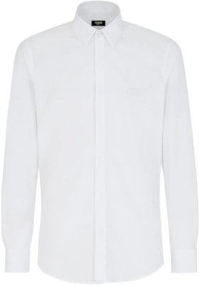 FENDI SS23 White Solid Color Cotton Long Sleeve Shirt FS0585AM8TF1J7C Order FENDI SS23 White Solid Color Cotton Long Sleeve Shirt FS0585AM8TF1J7C