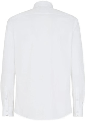 FENDI SS23 White Solid Color Cotton Long Sleeve Shirt FS0585AM8TF1J7C Lookbook FENDI SS23 White Solid Color Cotton Long Sleeve Shirt FS0585AM8TF1J7C