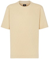 FENDI SS23 All-Over Logo Crewneck Short Sleeve T-Shirt Beige Men. FY0936AN1TF0PKL FENDI SS23 All-Over Logo Crewneck Short Sleeve T-Shirt Beige Men. FY0936AN1TF0PKL