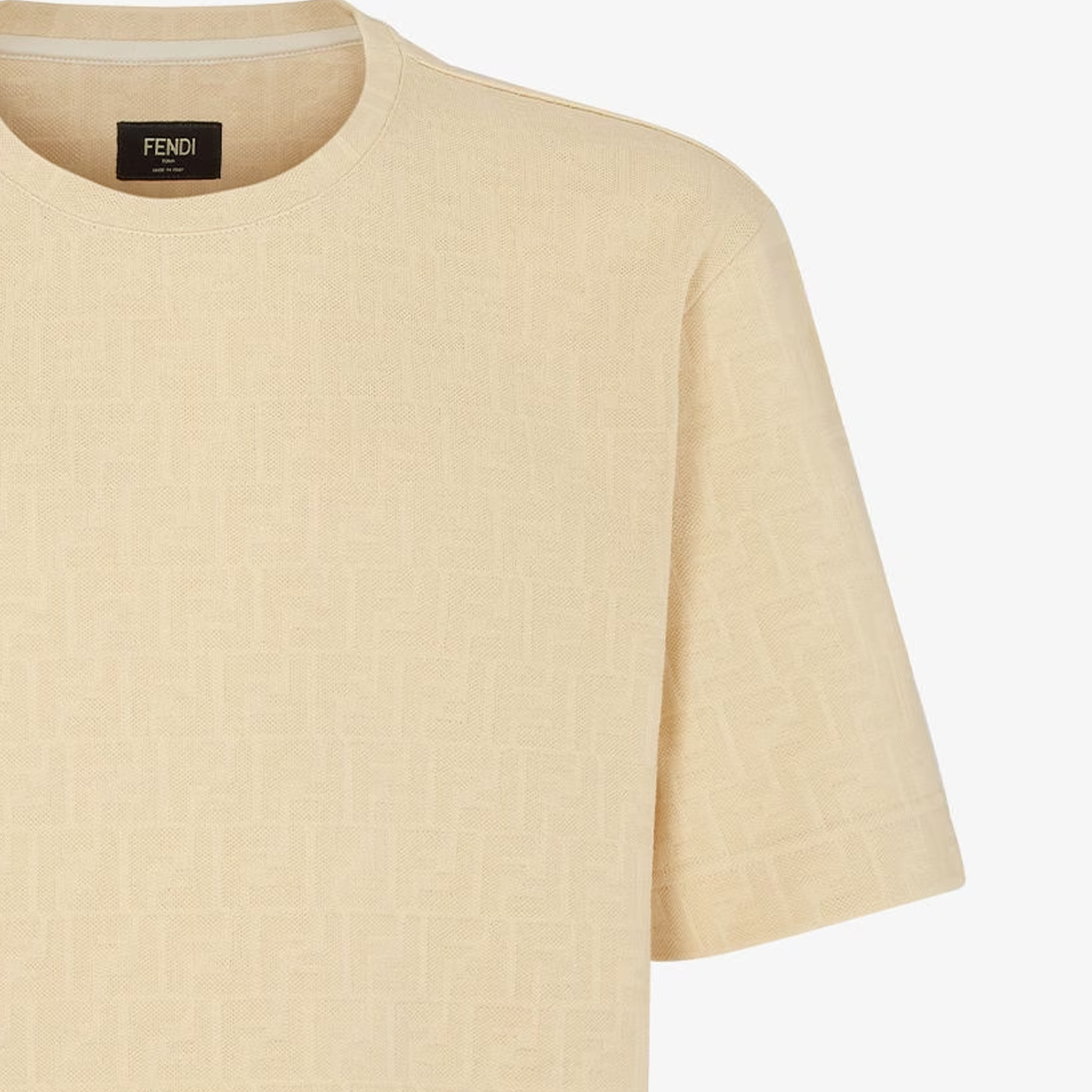 Purchase 펜디 SS23 올오버 로고 크루넥 반팔 티셔츠 베이지 남성용. FY0936AN1TF0PKL
