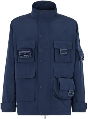 Fendi SS23 藍色高領外套 配大口袋與前扣設計 FW1213AMGHF1J79 Buy Fendi SS23 藍色高領外套 配大口袋與前扣設計 FW1213AMGHF1J79