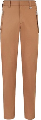 FENDI SS23 Brown Solid Jacquard Patch Straight-Leg Casual Pants for Men FB0869AMZAF0TZ8 Order FENDI SS23 Brown Solid Jacquard Patch Straight-Leg Casual Pants for Men FB0869AMZAF0TZ8