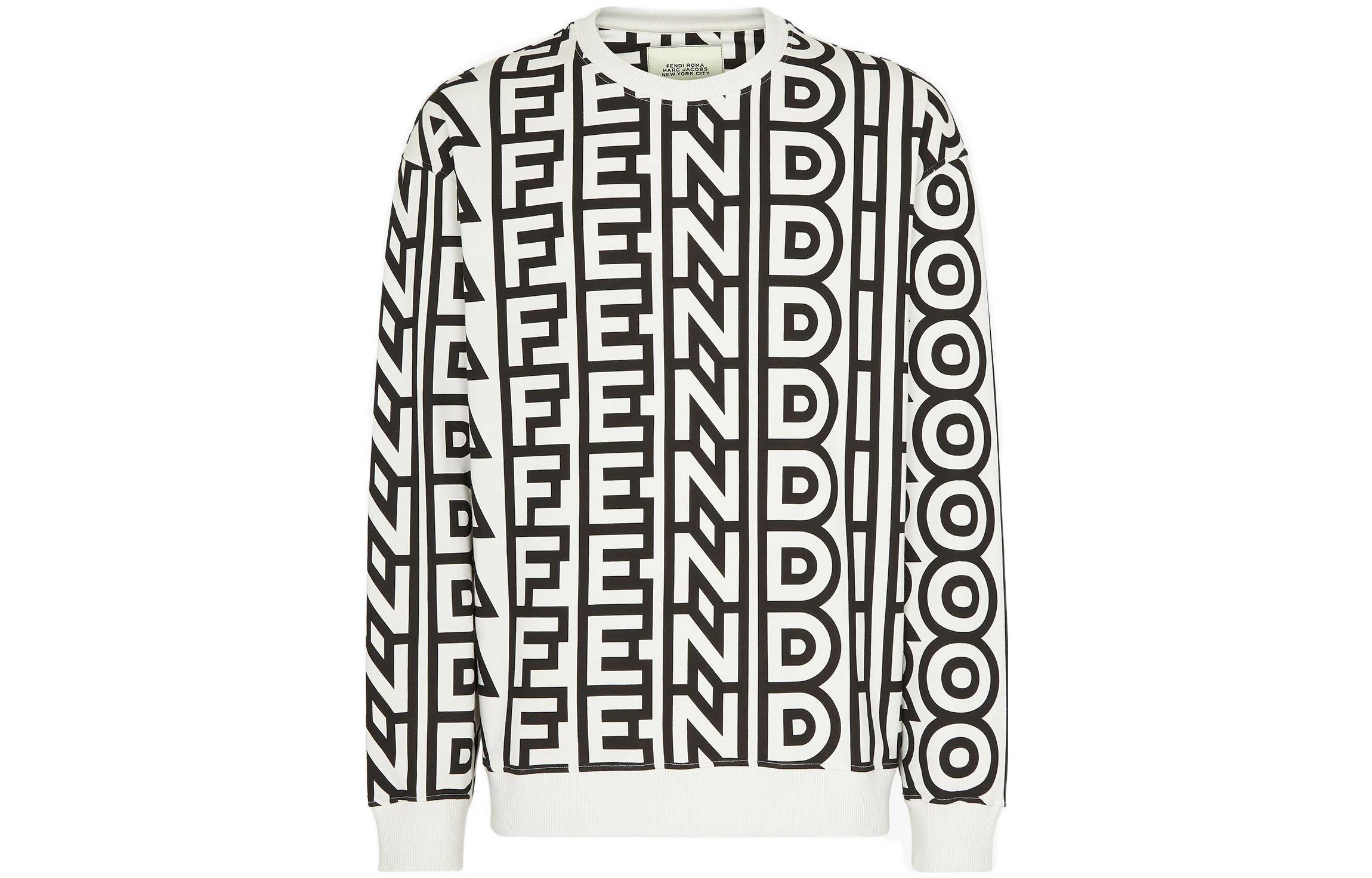 Fendi SS23 Capsule Roma Logo Printed Knit Sweater Men’s Multicolor FY3938AM14F1K1S