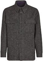 Fendi SS23 Casual Gray Long-Sleeve Jacket with Square Neck & Chest Pocket FW1286AQMTF1MTY Fendi SS23 Casual Gray Long-Sleeve Jacket with Square Neck & Chest Pocket FW1286AQMTF1MTY