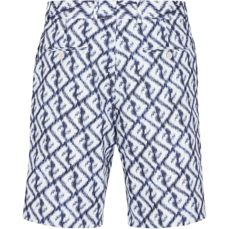 Lookbook 芬迪 SS23 斜纹FF印花高腰男士蓝色中裤 FB0821AN0KF0V6W