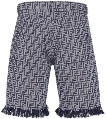 FENDI SS23 FF Print Button Mid-Rise Straight Denim Shorts Blue FLP307AMZ3F0ZNZ Lookbook FENDI SS23 FF Print Button Mid-Rise Straight Denim Shorts Blue FLP307AMZ3F0ZNZ