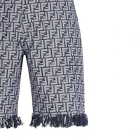 Sizing FENDI SS23 FF 印花藍色中腰直筒牛仔短褲 FLP307AMZ3F0ZNZ