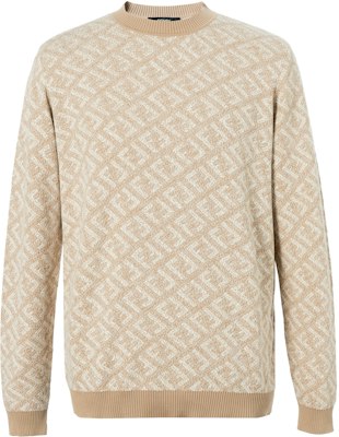 FENDI SS23 全版Logo提花針織圓領毛衣 卡其色 FZX005AN3QF1KQU Buy FENDI SS23 全版Logo提花針織圓領毛衣 卡其色 FZX005AN3QF1KQU