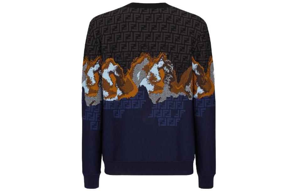 Lookbook FENDI 男士SS23漸層圓領毛衣 海軍藍 FZX005AN3ZF01WH