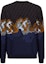 Lookbook FENDI SS23 Gradient Crewneck Sweater Navy Blue for Men. FZX005AN3ZF01WH