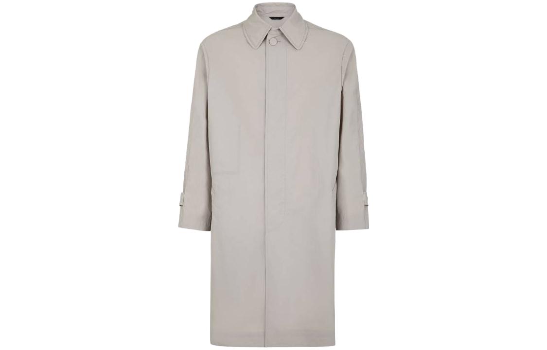 Fendi SS23 Gray Mid-Length Solid Color Long-Sleeve Jacket FF0699AMYZF0GQK