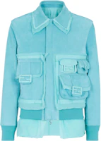 Fendi SS23 Light Blue Patch Pocket Long Sleeve Jacket FPJ082AM88F1J75 Fendi SS23 Light Blue Patch Pocket Long Sleeve Jacket FPJ082AM88F1J75