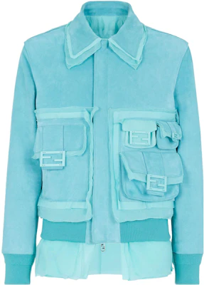 Fendi SS23 Light Blue Patch Pocket Long Sleeve Jacket FPJ082AM88F1J75 Buy Fendi SS23 Light Blue Patch Pocket Long Sleeve Jacket FPJ082AM88F1J75