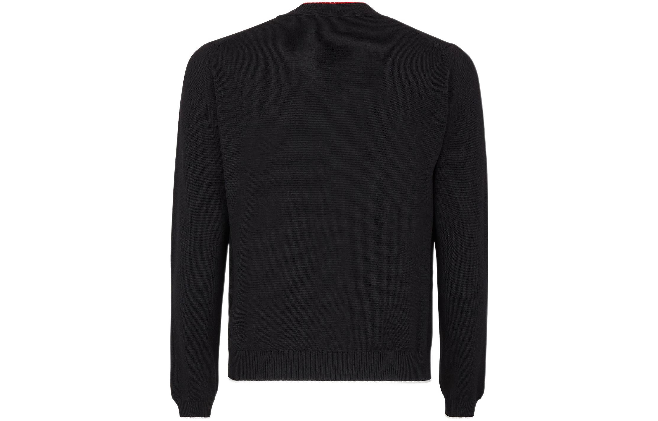 Lookbook FENDI SS23 Limited Edition V-Neck Letter Knit Sweater Black FZC491ANG2F0QA1