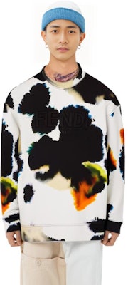 FENDI SS23 Multicolor Printed Crewneck Loose Pullover Sweatshirt . FY3938AN1KF0QB9 Details for FENDI SS23 Multicolor Printed Crewneck Loose Pullover Sweatshirt . FY3938AN1KF0QB9