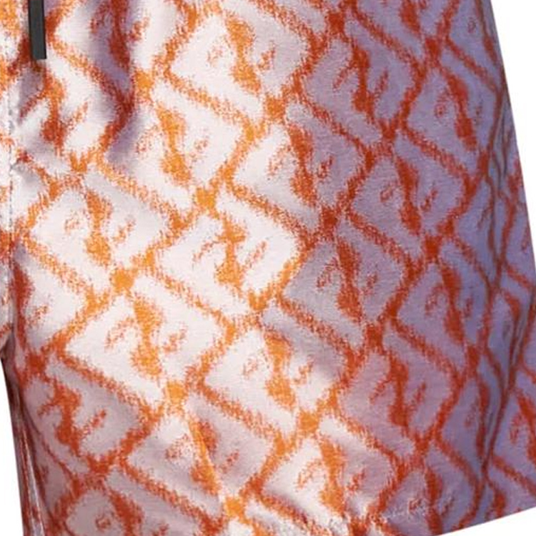 Sizing 芬迪 SS23 橙色logo图案抽绳男士休闲短裤. FXB077AN62F1KRO