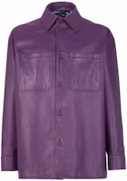 Fendi SS23 Purple Solid Casual Collared Long Sleeve Jacket FPJ103APRLF0QJ7 Fendi SS23 Purple Solid Casual Collared Long Sleeve Jacket FPJ103APRLF0QJ7