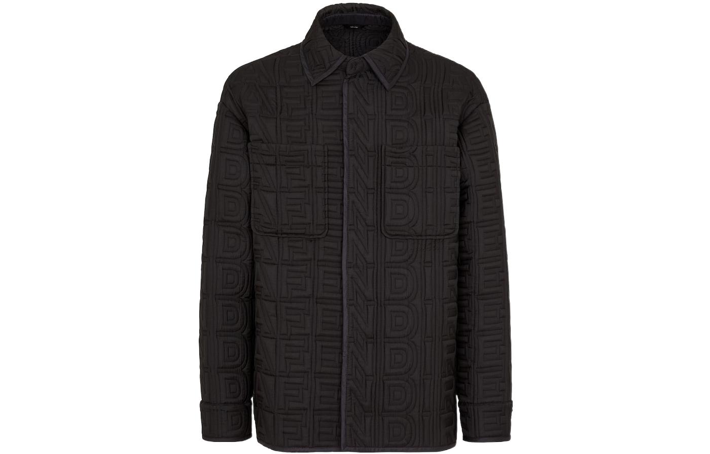 Fendi SS23 Roma Capsule Logo Print Polo Shirt Jacket for Men Multicolor FW0288AM7ZF0QA1