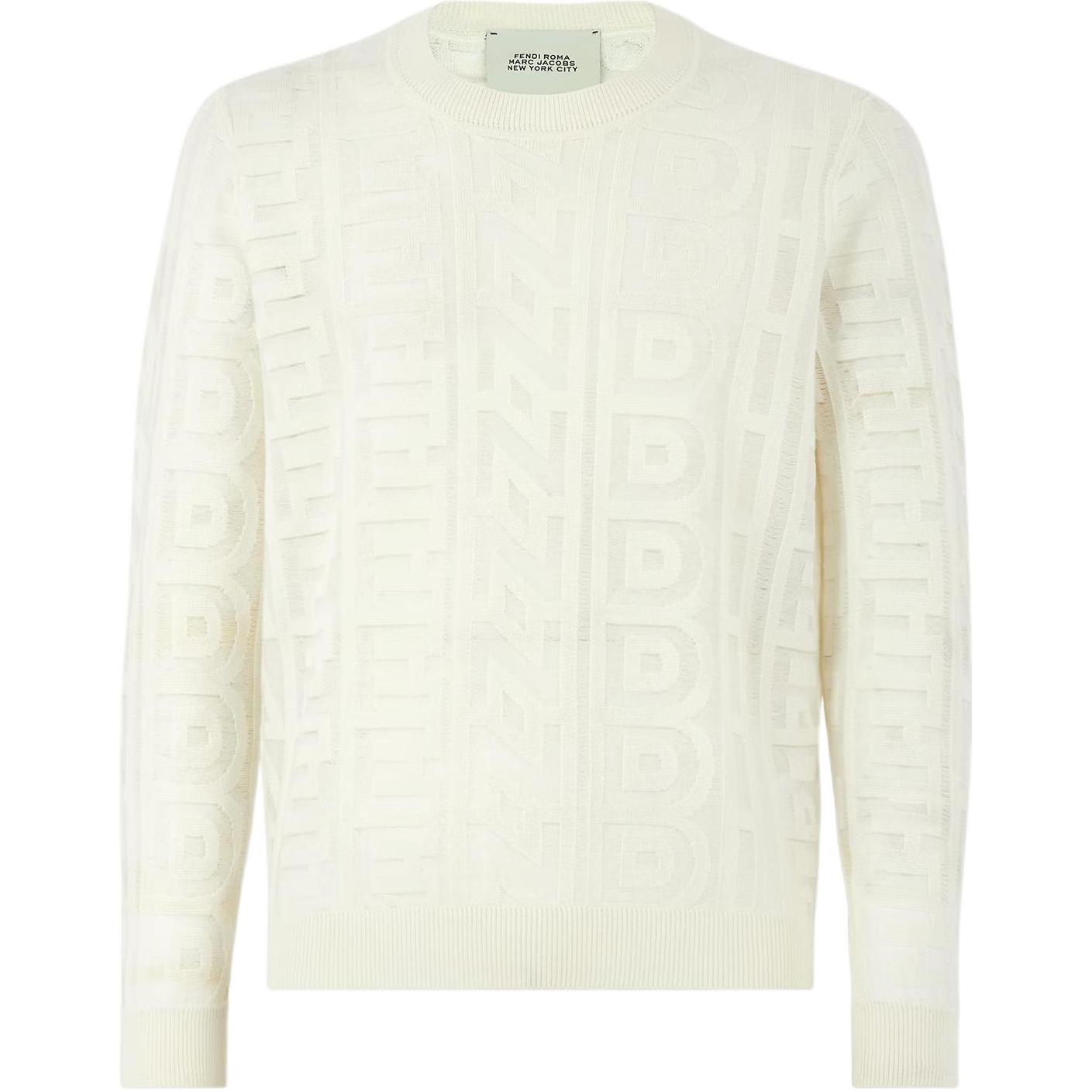 FENDI SS23 Roma Capsule Wool Logo Jacquard Knit Sweater . FZX131AMBXF1J7C