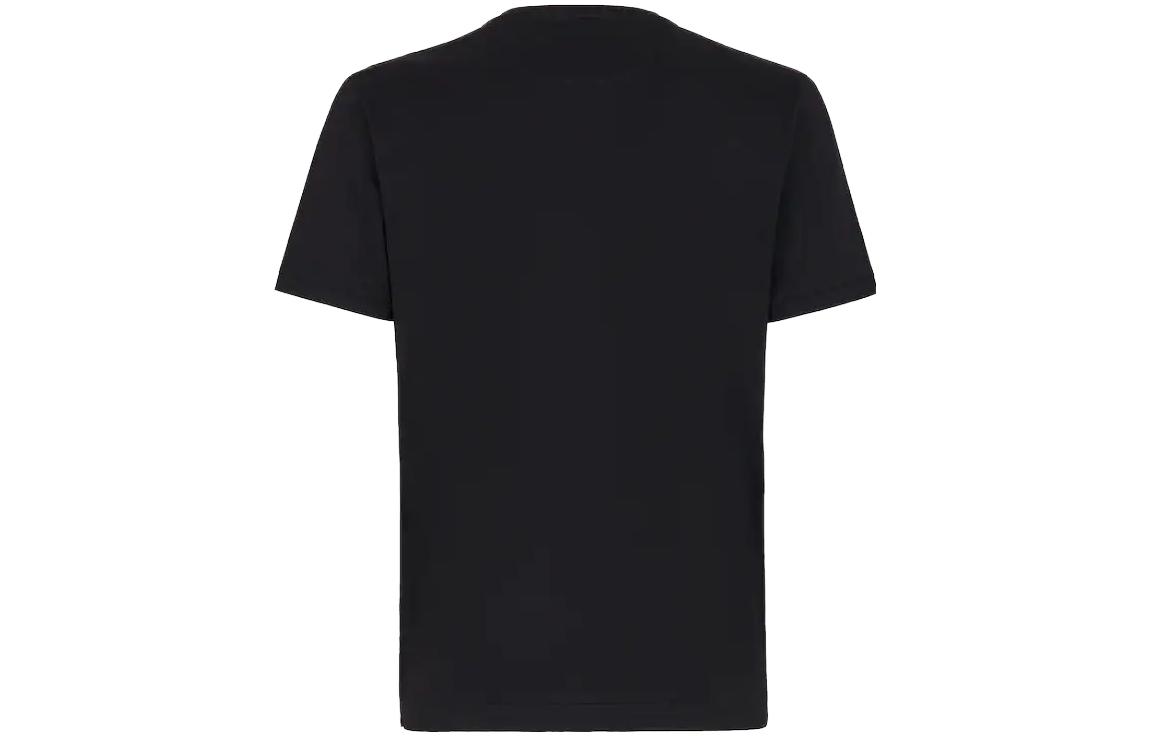 Lookbook 芬迪SS23纯色标志刺绣提花贴布短袖男士T恤 FY0894A9RLF0QA1