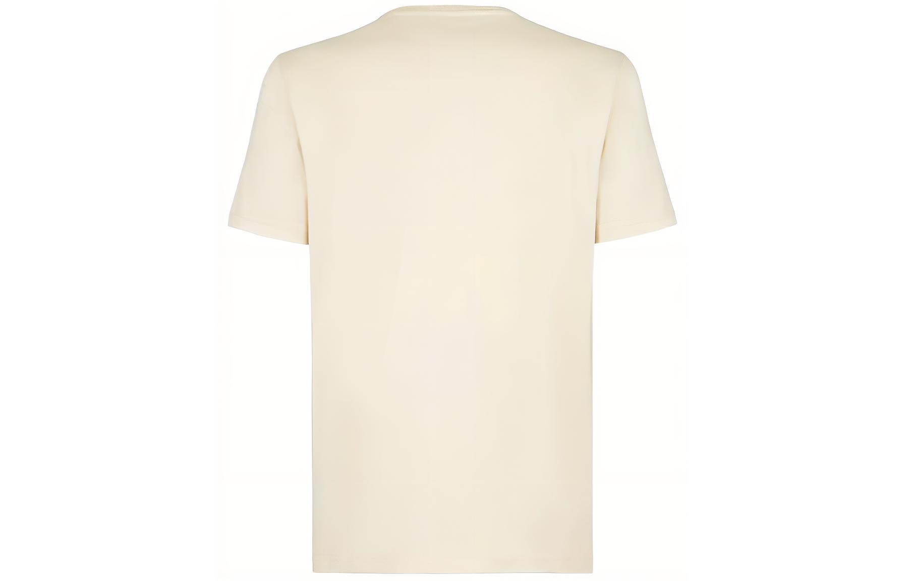 Purchase 芬迪SS23纯色标志刺绣提花贴布短袖男士T恤 FY0894A9RLF0QA1