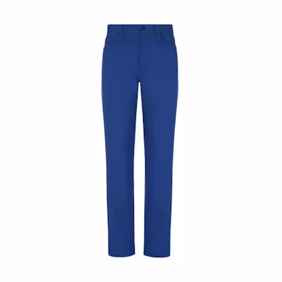 FENDI SS23 Solid Color Mid-Rise Straight Casual Pants Blue Men’s FLP281-AGZM-FOH5A