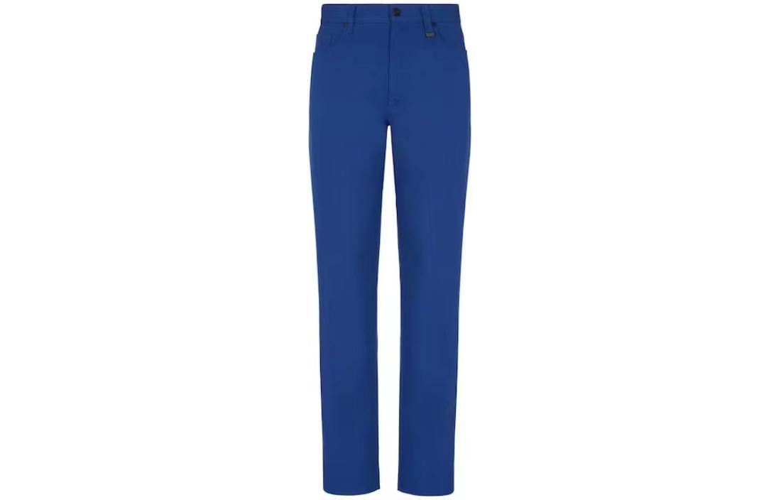 Order 芬迪 SS23 蓝色纯色中腰直筒休闲裤 男士 FLP281-AGZM-FOH5A