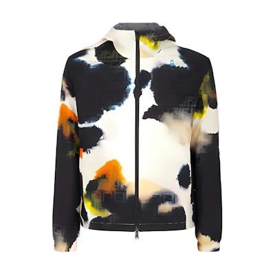 FENDI SS23 Splatter Print Zip Hoodie Jacket Multicolor for Men. FAA888AN61F1KRR