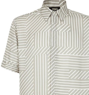 FENDI SS23 Kemeja Lengan Pendek Garis Beige. FS0795APQGF0QB9 Purchase FENDI SS23 Kemeja Lengan Pendek Garis Beige. FS0795APQGF0QB9