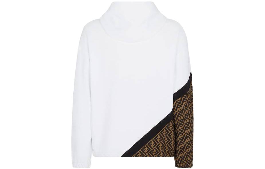 Lookbook FENDI SS23 白色Logo拼接連帽上衣 休閒長袖。 FAF681AN67F1KRQ