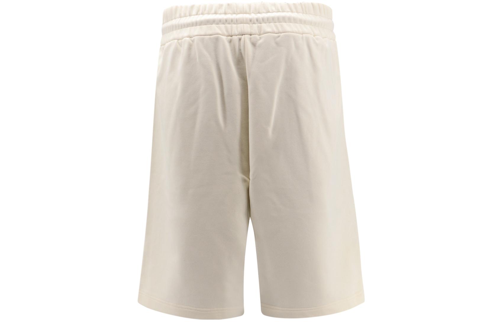 Lookbook FENDI SS24  Beige Mid-Rise Letter Print Straight Relaxed Shorts. FAB910AR58F0RQ0