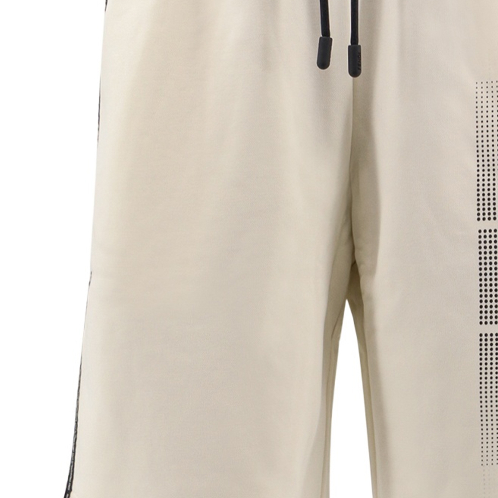Details for FENDI SS24  Beige Mid-Rise Letter Print Straight Relaxed Shorts. FAB910AR58F0RQ0