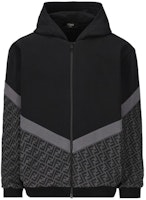 FENDI SS24 Black Hoodie Zip-Up Sweatshirt Long Sleeve Casual Wear FAF709AN67F1N6F FENDI SS24 Black Hoodie Zip-Up Sweatshirt Long Sleeve Casual Wear FAF709AN67F1N6F
