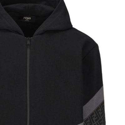 FENDI SS24 黑色連帽拉鍊長袖休閒上衣 FAF709AN67F1N6F Details for FENDI SS24 黑色連帽拉鍊長袖休閒上衣 FAF709AN67F1N6F