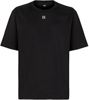 FENDI SS24 Black Logo Applique Loose Fit T-Shirt. FY0936ARYYF0QA1 FENDI SS24 Black Logo Applique Loose Fit T-Shirt. FY0936ARYYF0QA1